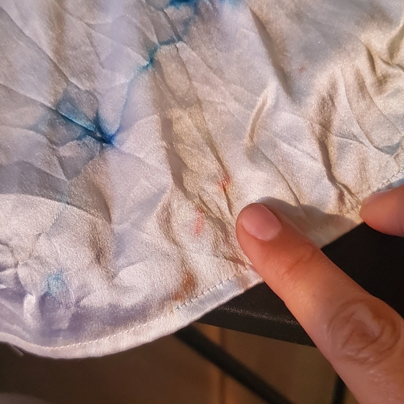 SHAHIDA PARIDES GLACIER White and blue SKY AZURE TIE DYE SCARF DRESS - Picture 13 of 14